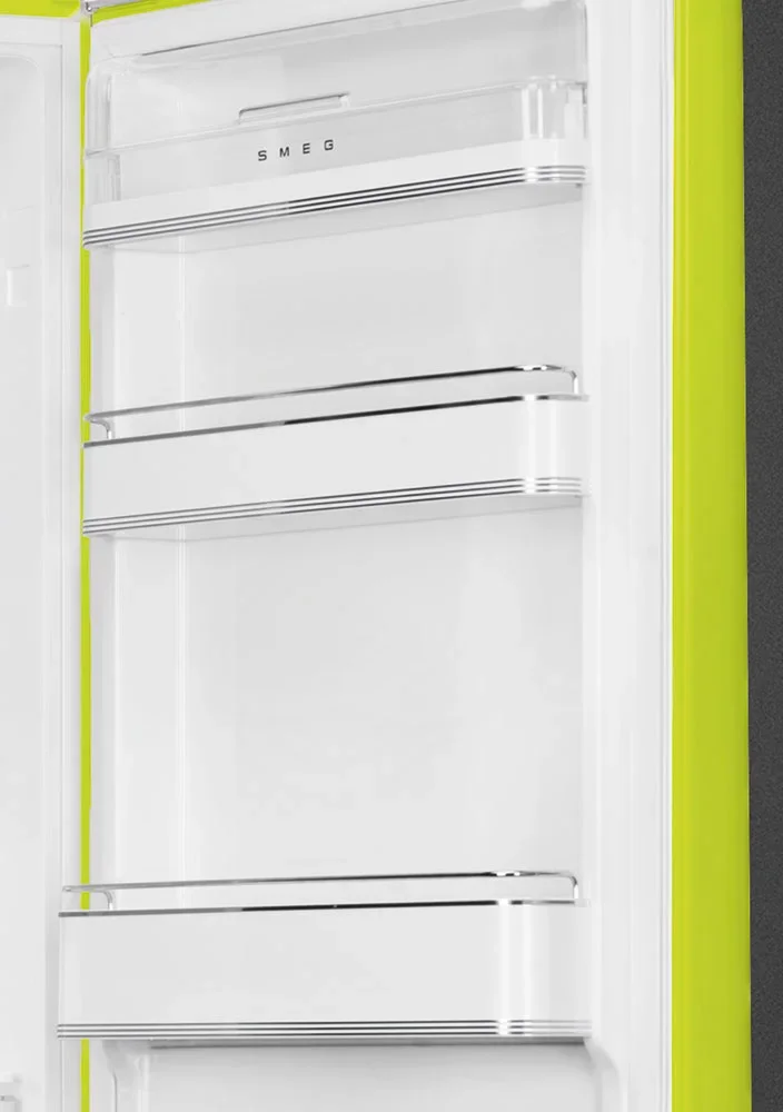 SMEG FAB32RLI6 Отдельностоящий двухдверный холодильник, стиль 50-х годов, 60 см, цвет лайма, No-fros